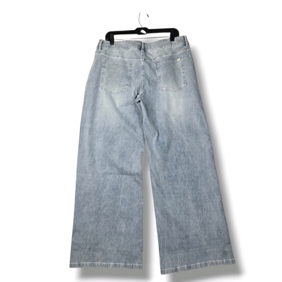 Halara Jean Wide Leg Flex Denim Women's Size Large Tall - Picture 12 of 15